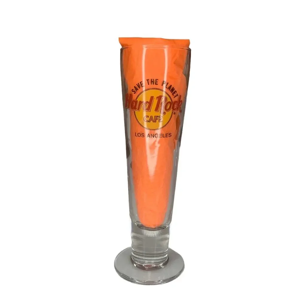 Hard Rock Cafe Los Angeles Pilsener Beer Glass Collectable 9.5